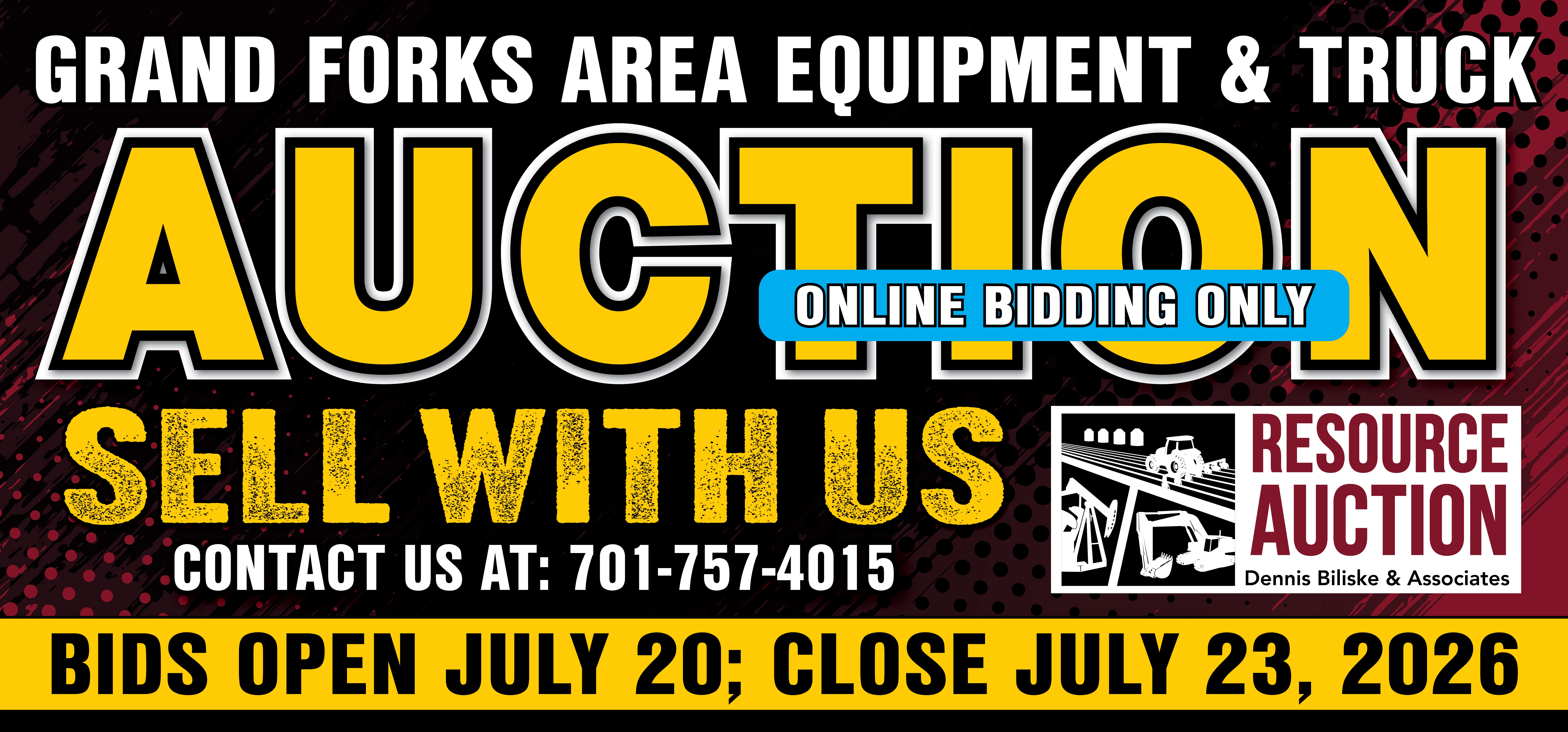 July Grand Forks Area Equipment & Truck Auction